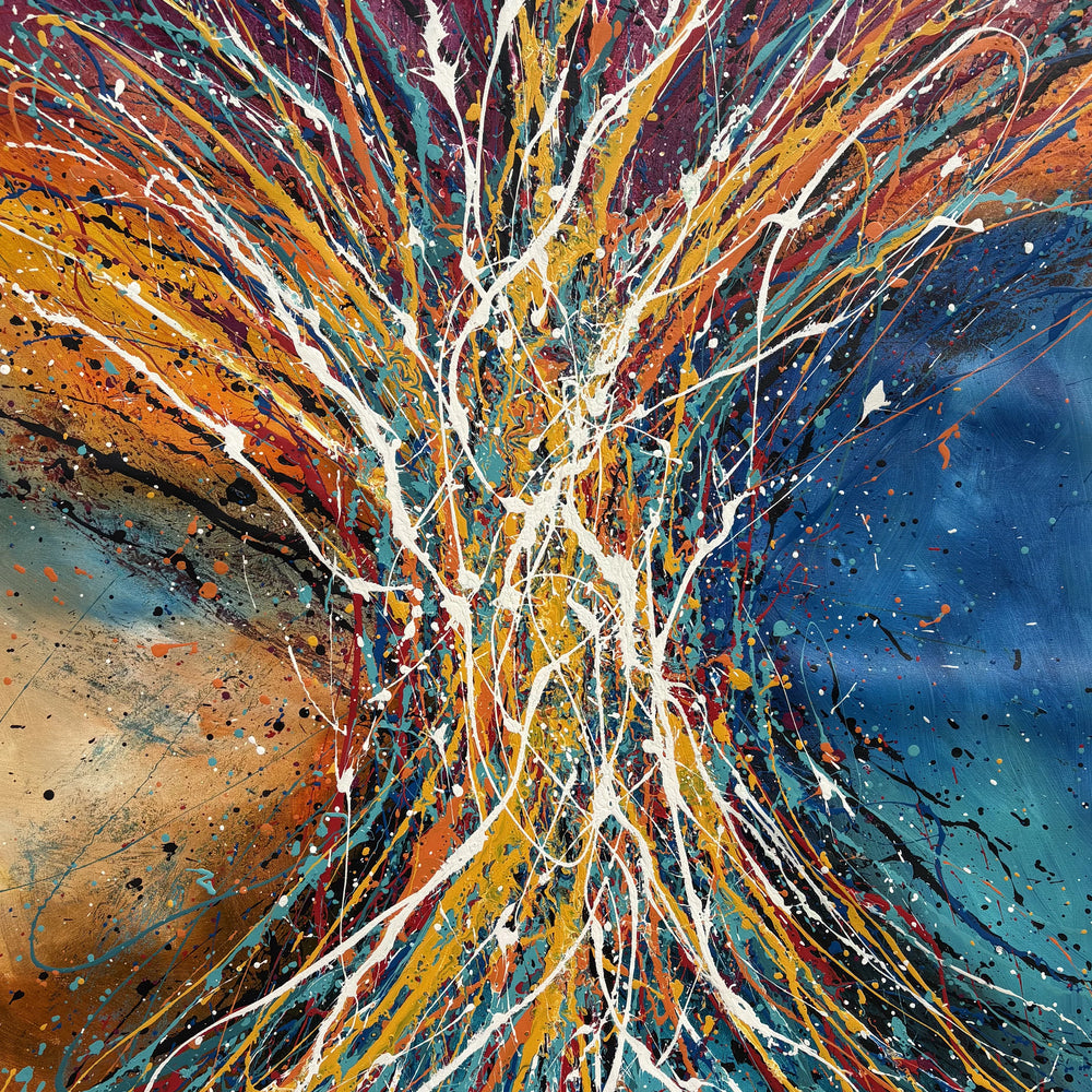 Jackson Pollock Style Painting | Modern Artwork - Vintage Beauty 163