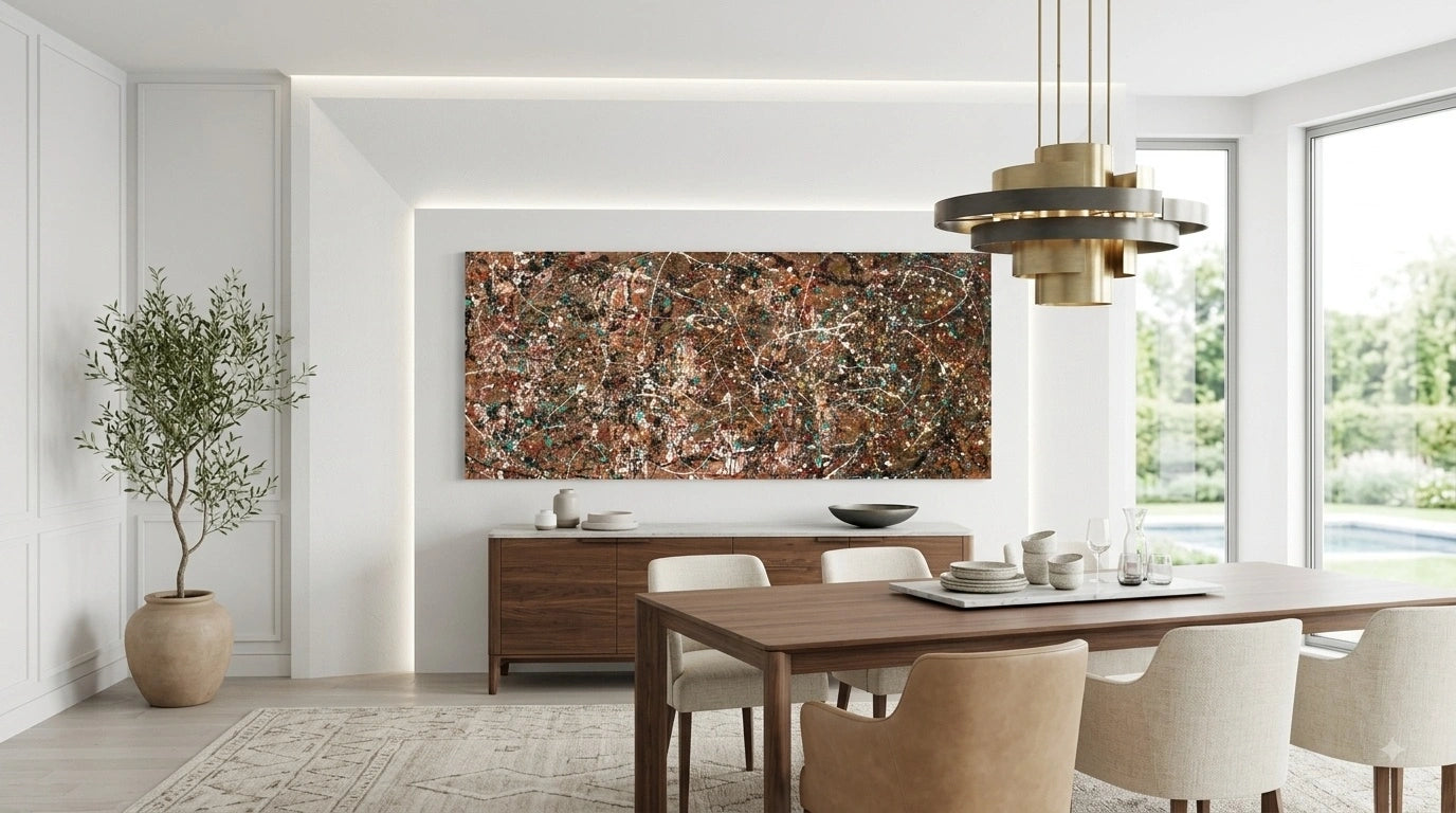 Drip Painting on Canvas | Modern Abstract Art - Vintage Beauty 165