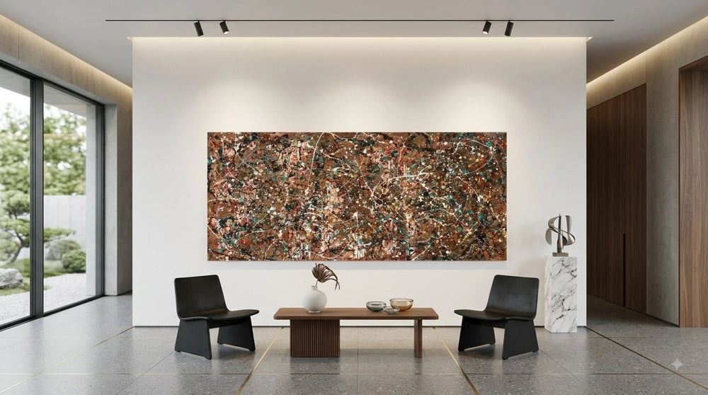 Drip Painting on Canvas | Modern Abstract Art - Vintage Beauty 165