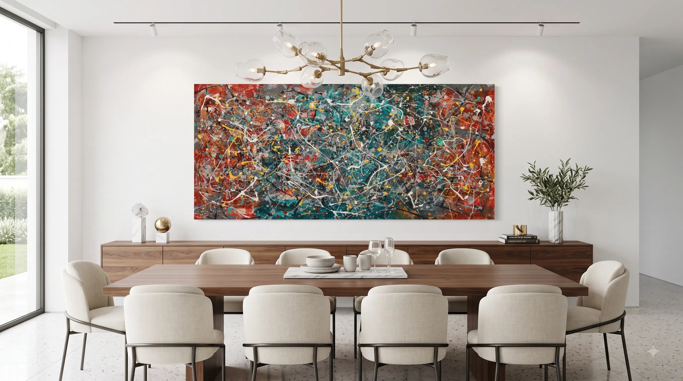 Drip Painting on Canvas | Modern Abstract Art - Vintage Beauty 166