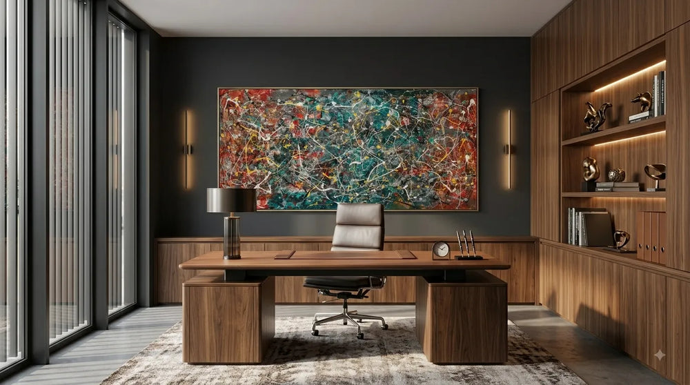 Drip Painting on Canvas | Modern Abstract Art - Vintage Beauty 166