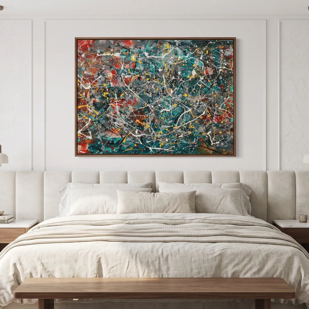 Drip Painting on Canvas | Modern Abstract Art - Vintage Beauty 166