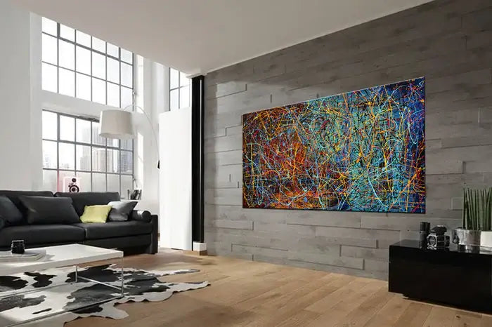 Wall Art | Abstract Paintings | Jackson Pollock Style | Large Modern Art - Vintage Beauty 17