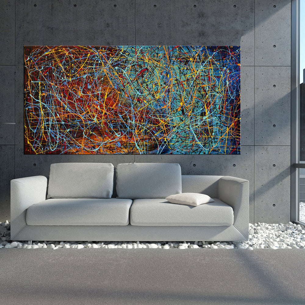Wall Art | Abstract Paintings | Jackson Pollock Style | Large Modern Art - Vintage Beauty 17