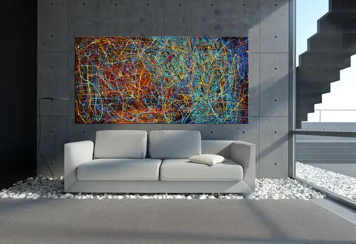 Wall Art | Abstract Paintings | Jackson Pollock Style | Large Modern Art - Vintage Beauty 17