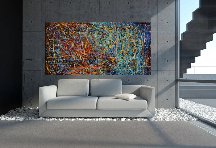 Wall Art | Abstract Paintings | Jackson Pollock Style | Large Modern Art - Vintage Beauty 17