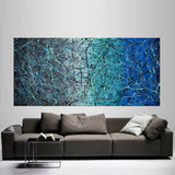 Jackson Pollock Blue Painting extra large abstract art Modern Wall oversize canvas - Vintage Beauty 18