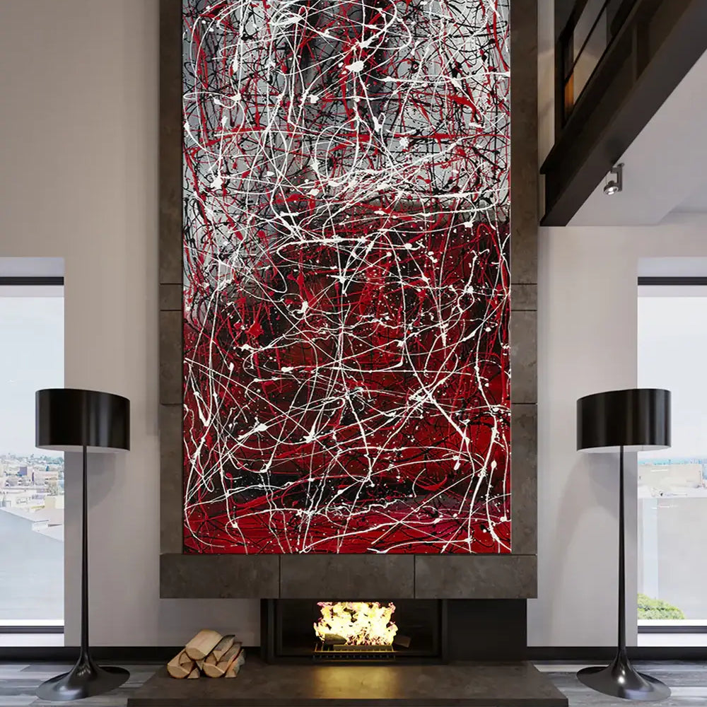 Drip Painting on Canvas – Abstract Wall Art - Vintage Beauty 22