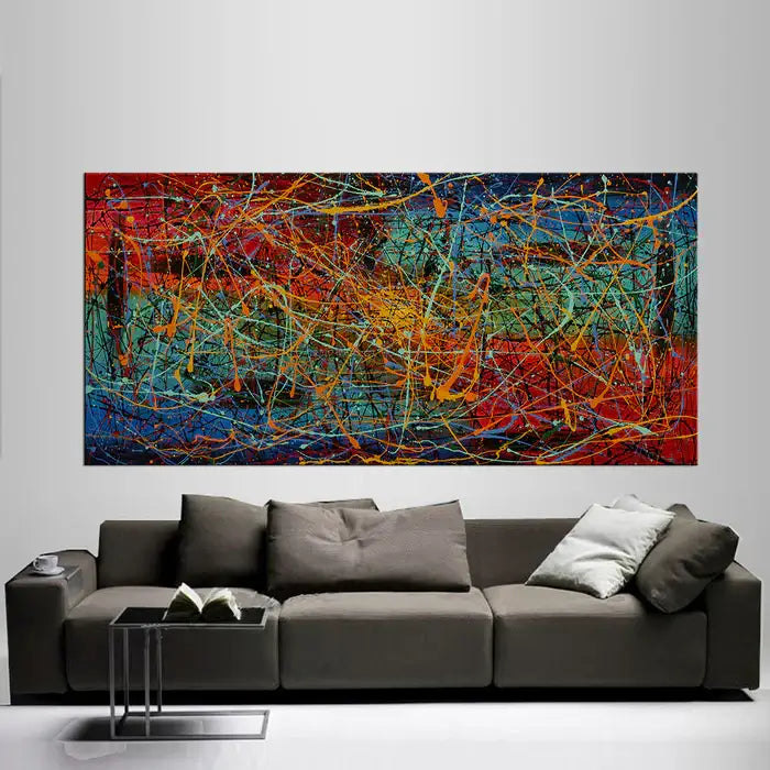 Abstract Expressionist Painting – Hand-Painted Art - Vintage Beauty 42