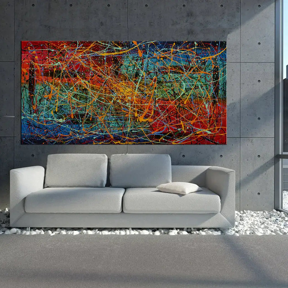 Abstract Expressionist Painting – Hand-Painted Art - Vintage Beauty 42