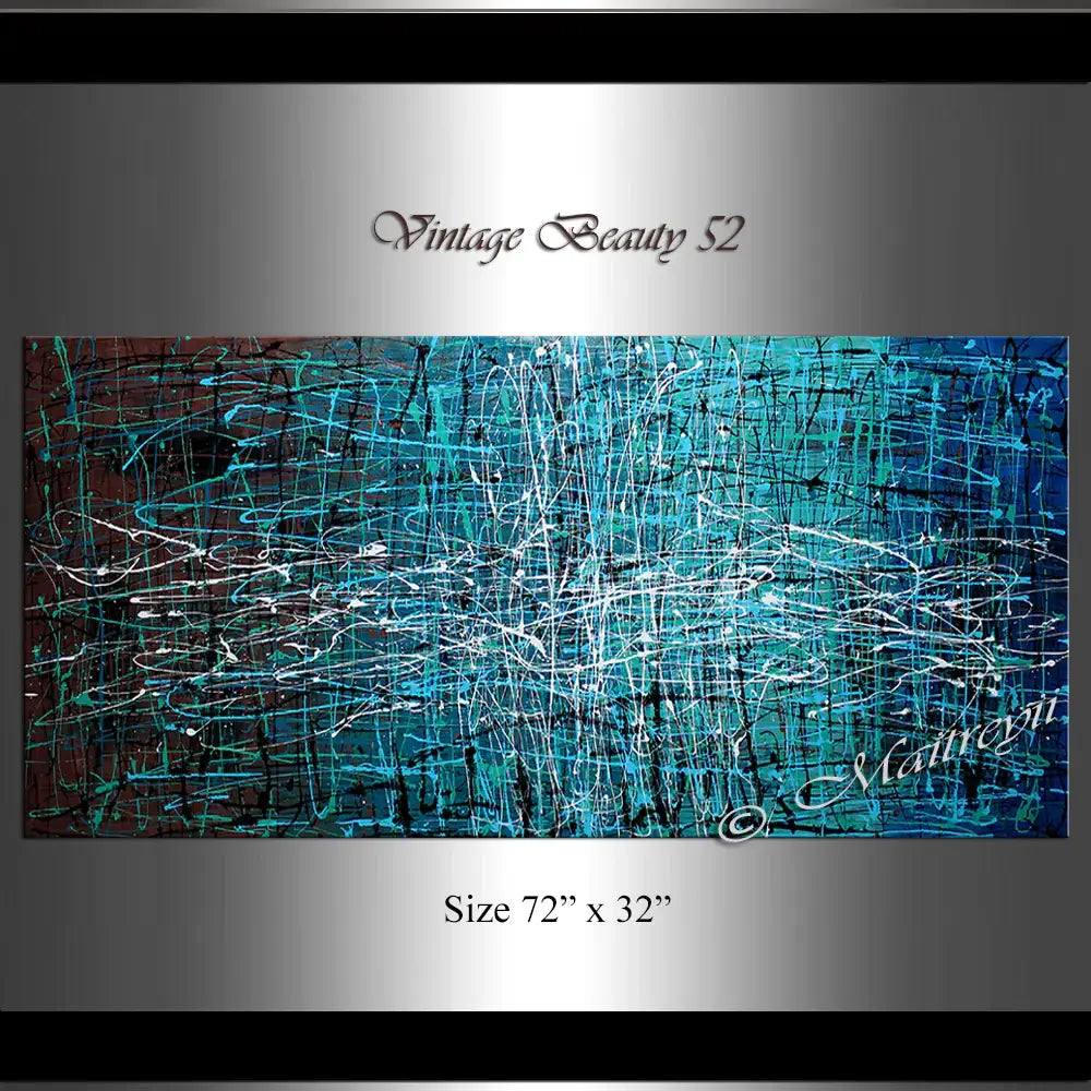 Abstract drip painting | canvas modern wall art - Vintage Beauty 52