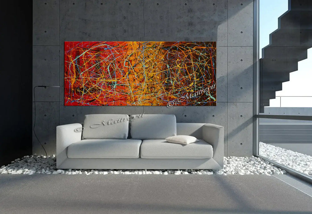 Jackson Pollock Style Painting | Abstract artwork - Vintage Beauty 54