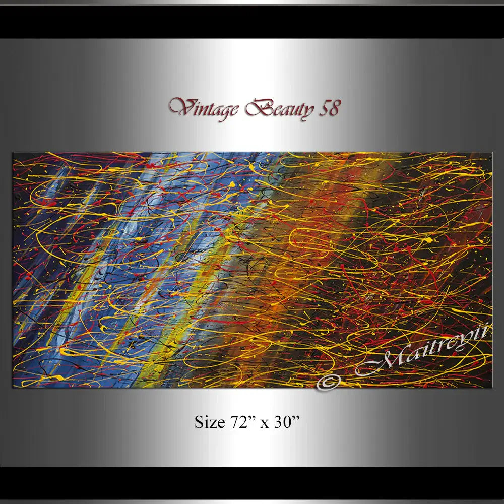 Jackson Pollock Style | Abstract artwork painting - Vintage Beauty 58