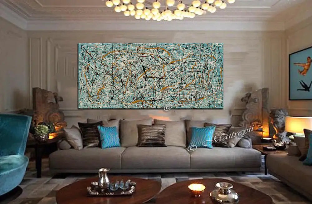 Jackson Pollock Style Art | oversize luxury Homes - Vintage Beauty 60