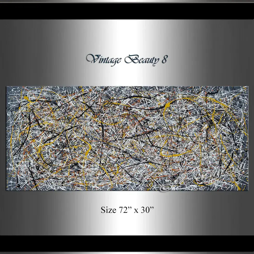 Jackson Pollock Style | Abstract artwork modern art - Vintage Beauty 8