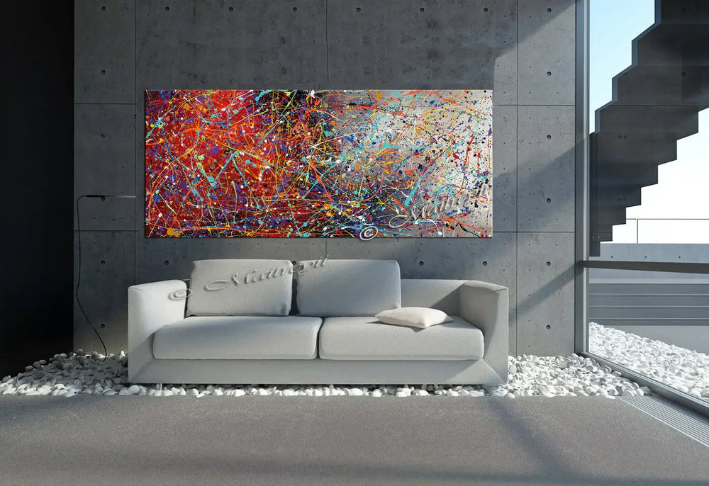 Jackson Pollock Style | large painting luxury Homes- Vintage Beauty 92