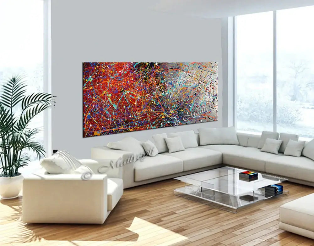 Jackson Pollock Style | large painting luxury Homes- Vintage Beauty 92