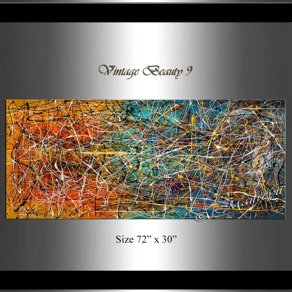 Jackson Pollock Style | Abstract artwork luxury Homes-Vintage Beauty 9