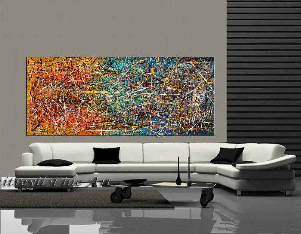 Jackson Pollock Style | Abstract artwork luxury Homes-Vintage Beauty 9