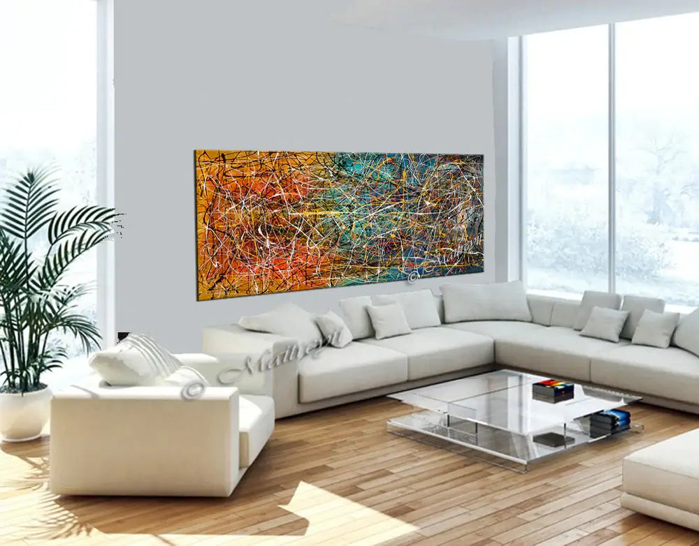 Jackson Pollock Style | Abstract artwork luxury Homes-Vintage Beauty 9