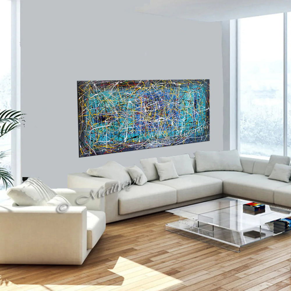 Abstract Original Paintings | Jackson Pollock Style | LargeModernArt - Vintage Beauty 10