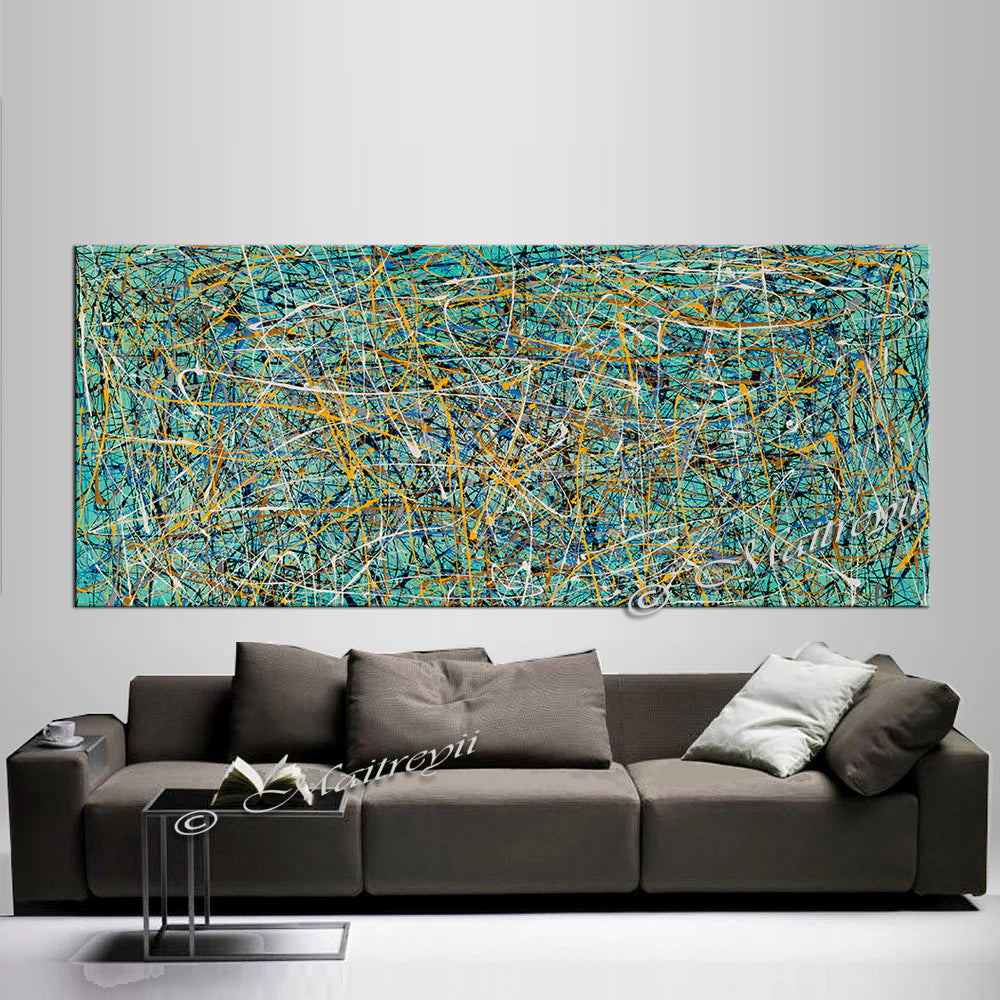 Abstract Art Modern Paintings | Jackson Pollock Style | Large Modern Art - Vintage Beauty 75