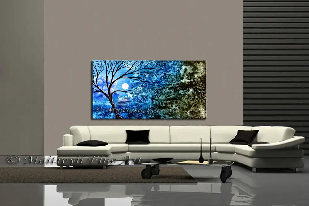 Large Landscape artwork Oil Painting on Canvas - Modern Wall Blissful Sunrise 3