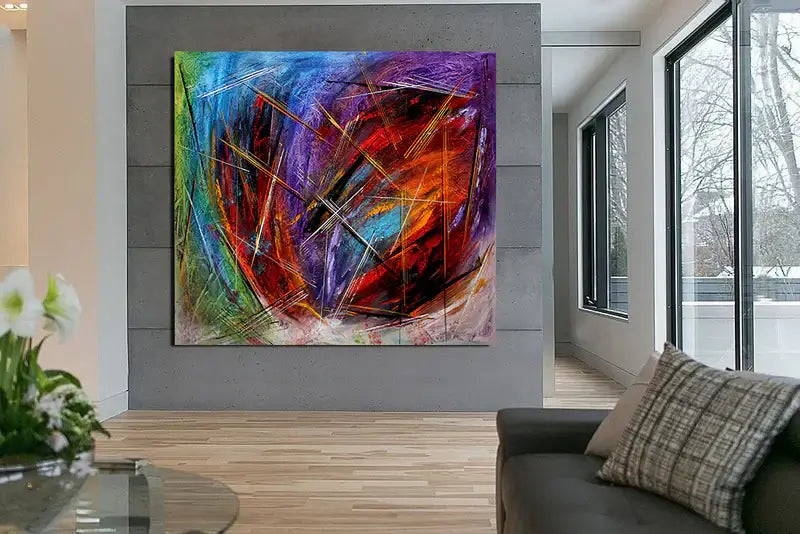 Abstract Wall Art Oil Painting Large Canvas For Luxury Home Decor Original Art For Sale