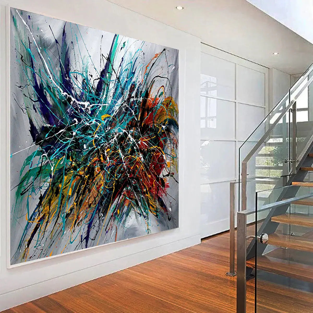 Abstract Modern Art Modern Wall Art Amazing Abstract Gold Flow Painting -  Holiday Joy