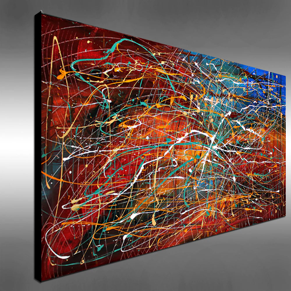 Jackson Pollock Style Oil Painting For Luxury homes - Vintage Treasure