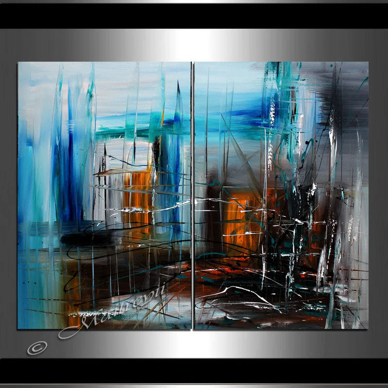 Large Modern Art Oil Painting on Canvas - Modern Wall Art Amazing Abstract