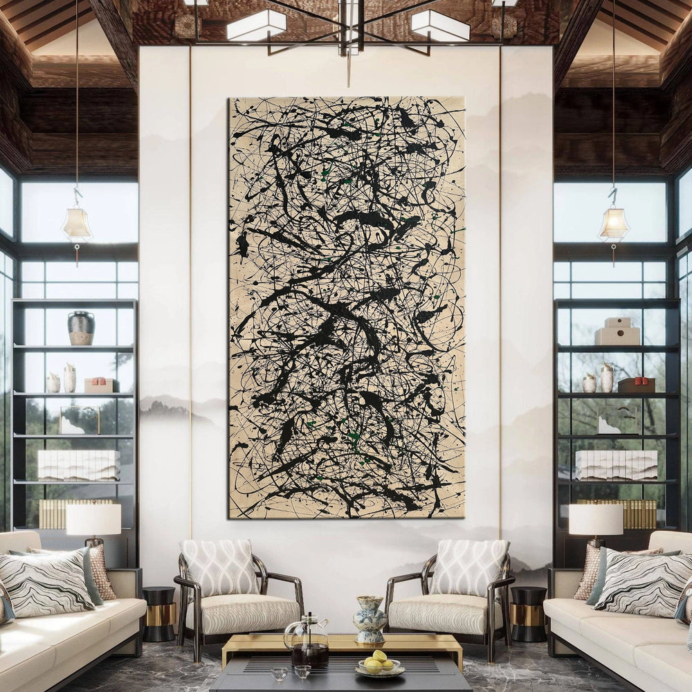 Jackson Pollock Style Painting – Contemporary Abstract Art - Luxurious Strings 3