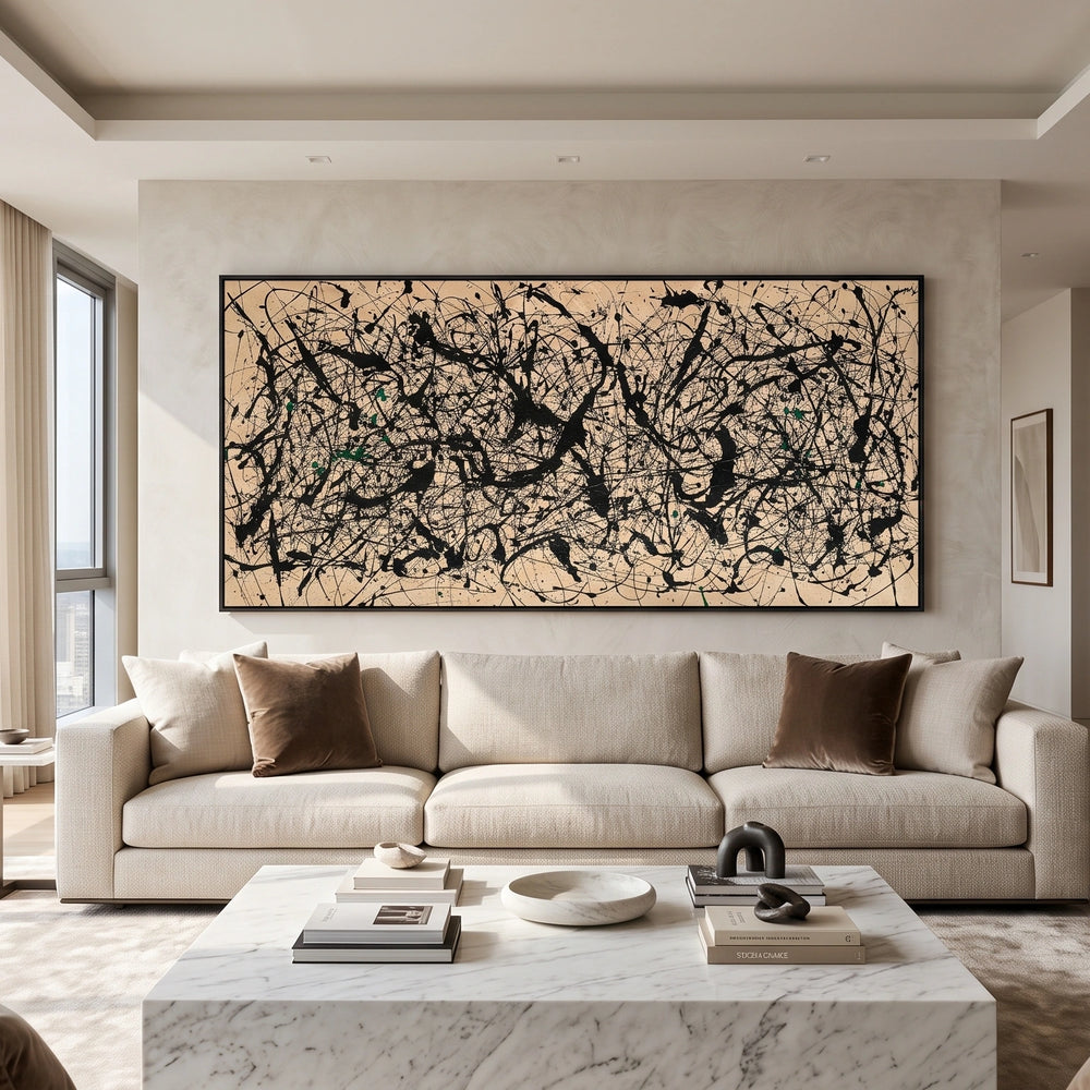 Jackson Pollock Style Painting – Contemporary Abstract Art - Luxurious Strings 3