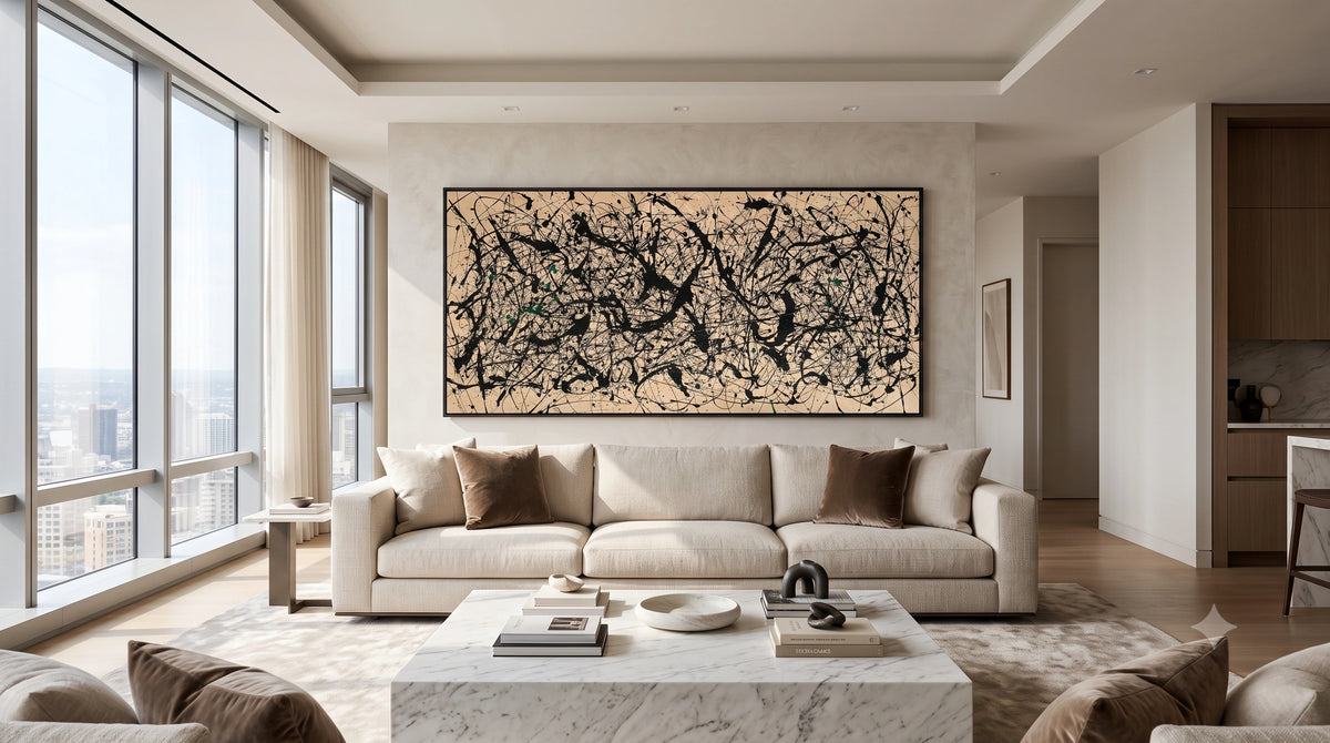 Jackson Pollock Style Painting – Contemporary Abstract Art - Luxurious Strings 3