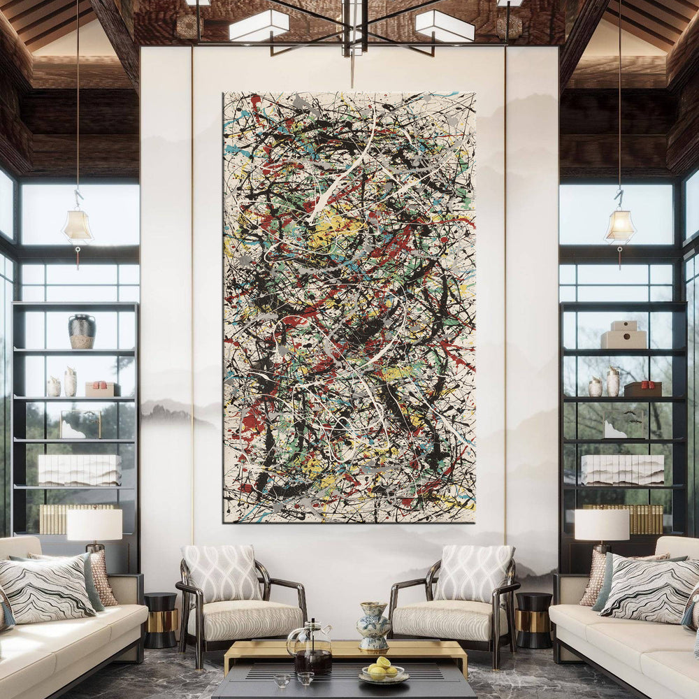 Jackson Pollock Style Painting – Classic Abstract Art - Luxurious Strings 2