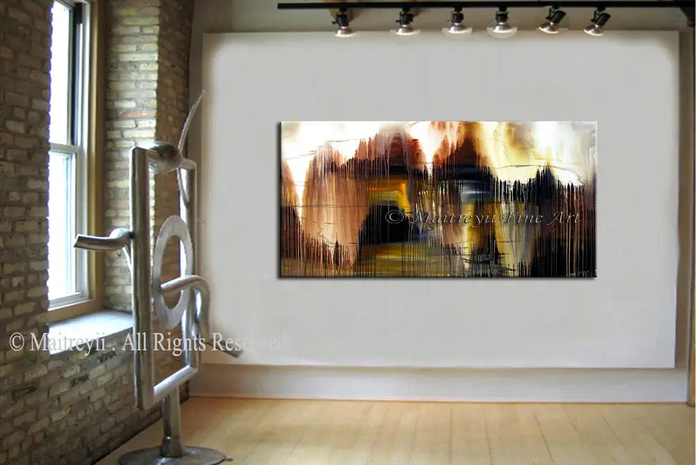 Abstract Modern Art Oil Painting on Canvas Modern Wall Art Amazing Melting Rock Painting