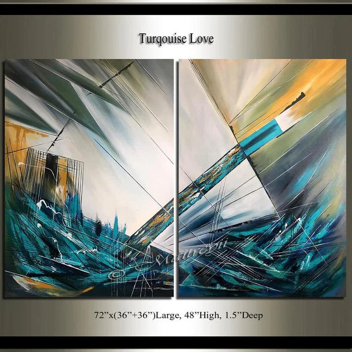 Large Modern Art Oil Painting on Canvas - Modern Wall Art Amazing Abstract second image