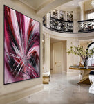 Buy original Oil Paintings - Canvas, Contemporary Abstract Painting Large Modern Art - Pink Passion - LargeModernArt
