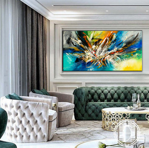 Abstract Modern Art Oil Painting on Canvas Modern Wall Art Amazing Abstract - Abstract Art 83 - LargeModernArt