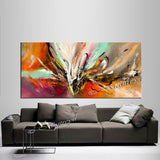 Abstract Modern Art Oil Painting on Canvas Amazing Abstract Gold Flow Painting - Abstract Art 84 - LargeModernArt