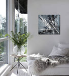 Black White Painting On Canvas Original Artwork For Sale, Modern Interior Decor - Unreal Beauty 2 - LargeModernArt