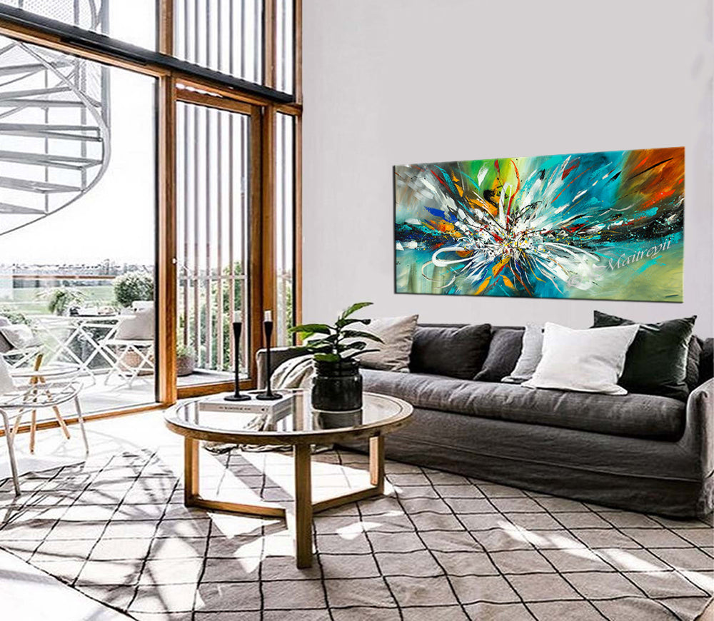 Abstract Modern Art Oil Painting on Canvas Amazing Abstract Gold Flow Painting - Amazing Abstract 9 - LargeModernArt