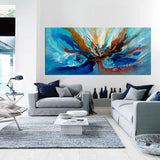Abstract Modern Art Oil Painting on Canvas Modern Wall Art Amazing Abstract Flow Painting - LargeModernArt