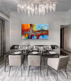 Original Paintings for Sale, Jackson Pollock Style abstract art on Canvas, Modern Wall decor Office Lobby - LargeModernArt