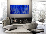 Abstract Art | Blue Visual Depth Texture Painting | LargeModernArt - Blue Texture - LargeModernArt