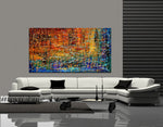 Multicolored Abstract Painting Jackson Pollock Style Art - Embracing Fire - LargeModernArt