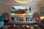 Large Modern Art Original art for sale | Abstract Fighter Plane | Fighter Plan 2 - LargeModernArt