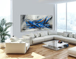 Large Modern Art Oil Painting on Canvas - Modern Abstract Wall Art Fighter Plane 5 - LargeModernArt
