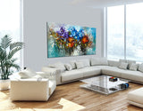 Flowers Modern Art Oil Painting For Sale - Floral Beauty 2 - LargeModernArt