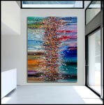 Paintings for Sale Abstract Paintings Jackson Pollock Multicolor Drip Style Art on Canvas, large Wall Art - Heavenly Beauty - LargeModernArt